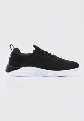 Tenis Running Negro-Blanco-Naranja Fila
