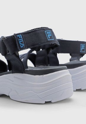 Sandalia Plataforma Azul Navy-Blanco Fila Sait