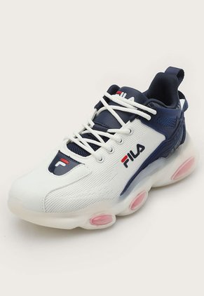 Tenis Basketball Blanco-Azul Navy-Rojo Fila Abile