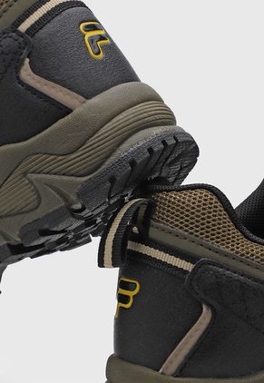 Tenis de Senderismo Verde Oliva-Negro-Amarillo Fila Outnner