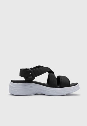 Sandalia Plataforma Negro-Gris Fila Megan
