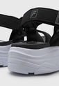 Sandalia Plataforma Negro-Gris Fila Megan de Fila