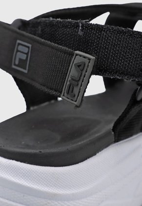 Sandalia Plataforma Negro-Gris Fila Megan