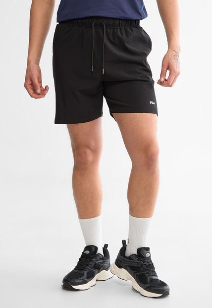 Pantaloneta Negro-Azul Navy-Blanco FILA Norler
