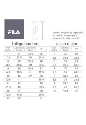 TENIS FILA HOMBRE 434280WHG LIC Talla 9