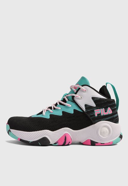 Tenis Basketball Negro-Turquesa-Rosa FILA Rimrider