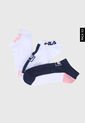 Medias X3 Blanco-Azul-Rosa Fila de Fila