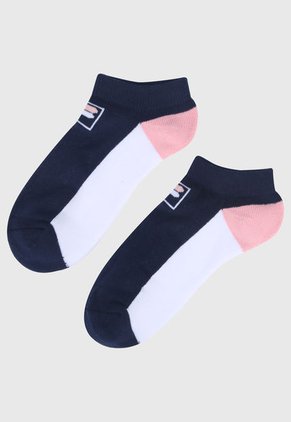 Medias X3 Blanco-Azul-Rosa Fila