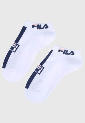 Medias X3 Blanco-Azul-Rosa Fila