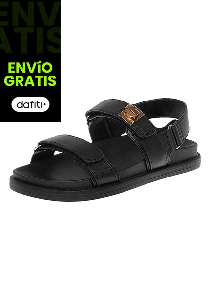 Sandalias Planas Stivi Para Niña Negro Fioni 210254