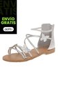 Sandalias Planas Cleo Para Niña Plateado Fioni 210262 de Fioni