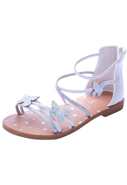 Sandalias Planas Cleo Para Niña Blanco Fioni 200629