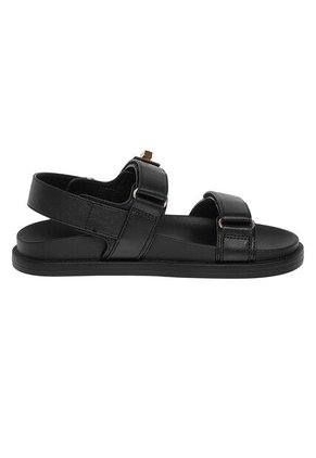 Sandalias Planas Stivi Para Niña Negro Fioni 210254