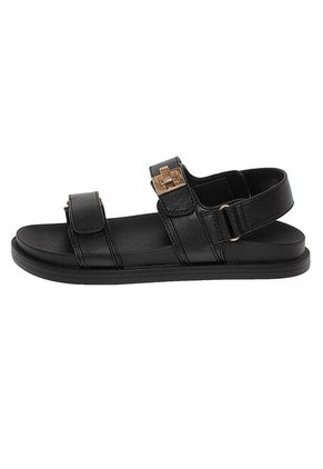 Sandalias Planas Stivi Para Niña Negro Fioni 210254