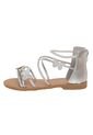 Sandalias Planas Cleo Para Niña Plateado Fioni 210262 de Fioni
