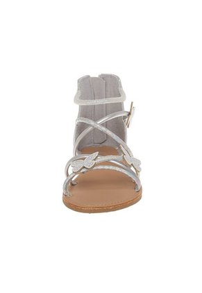 Sandalias Planas Cleo Para Niña Plateado Fioni 210262
