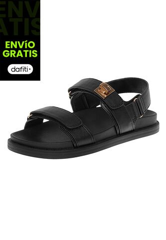 Sandalias Planas Stivi Para Niña Negro Fioni 210254 Fioni