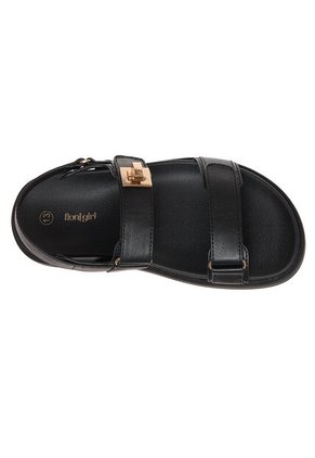 Sandalias Planas Stivi Para Niña Negro Fioni 210254