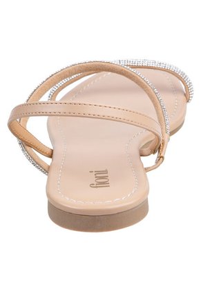Sandalias Planas Shimmer Para Mujer Beige Fioni 199535