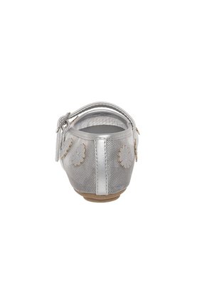 Zapatos Planos Casuales Luciana Para Niña Pequeña Plateado Fioni 211429