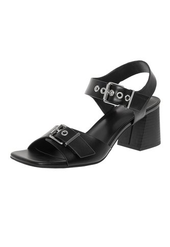 Sandalias Casuales Con Taco Ancho Para Mujer Negro Fioni 211283 Fioni