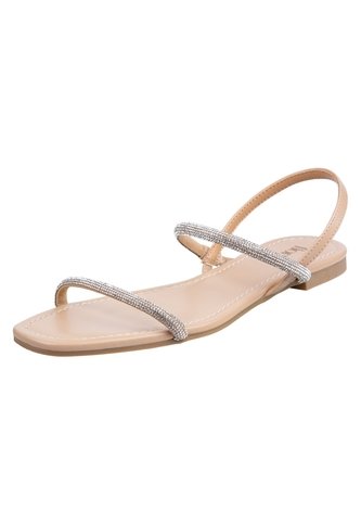 Sandalias Planas Shimmer Para Mujer Beige Fioni 199535 Fioni