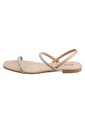 Sandalias Planas Shimmer Para Mujer Beige Fioni 199535 de Fioni