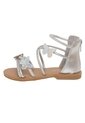 Sandalias Planas Cleo Para Niña Pequeña Plateado Fioni 210263 de Fioni