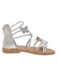 Sandalias Planas Cleo Para Niña Pequeña Plateado Fioni 210263 de Fioni