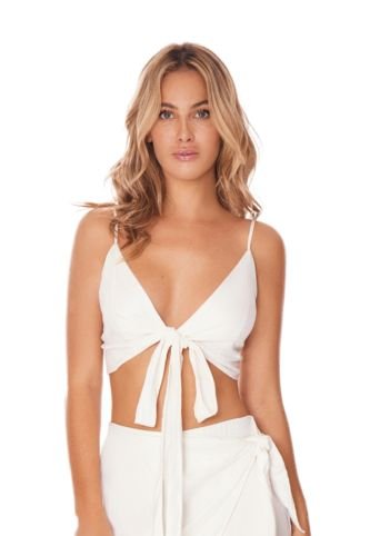 Crop Top Mujer Beige 3098 Fiory Fiory