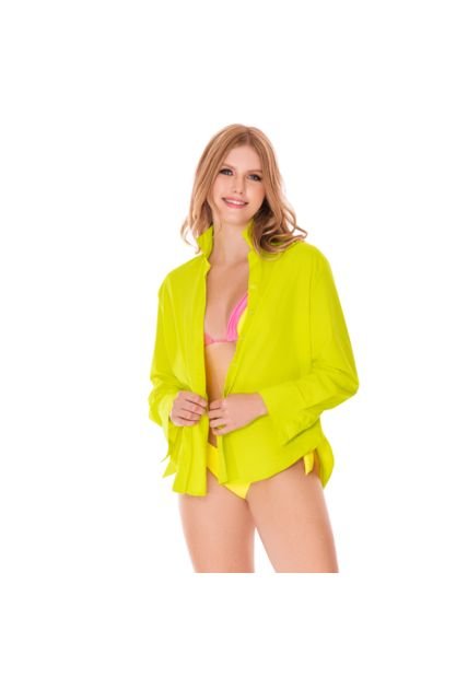 Camisa Manga Larga Para Mujer Pistacho Verde Fiory 3070