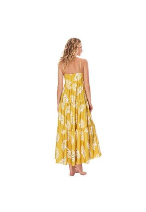 Vestido Abir Largo Para Mujer Mostaza FIORY 2981