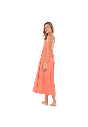 VESTIDO LARGO SALMON 2888