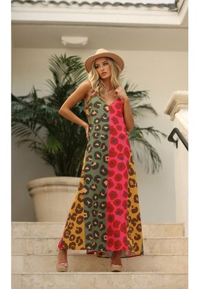 Vestido Largo Multicolor Fiory 3130