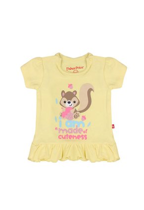 Camiseta Manga Corta Para Niña Amarillo Fisher Price