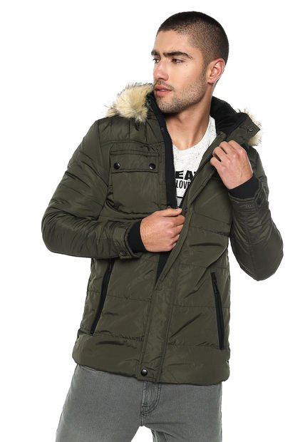 Chaqueta Benta en PU Oliva