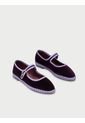 Baleta Mary Jane Velvet Linton LINTON-40 Morado de Flabelus
