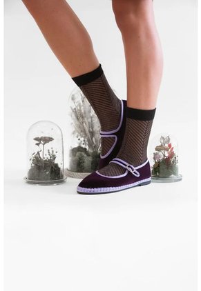 Baleta Mary Jane Velvet Linton LINTON-40 Morado