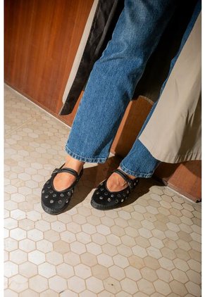 Baleta Mae Silver Black MAE SILVER BLACK-38 Negro