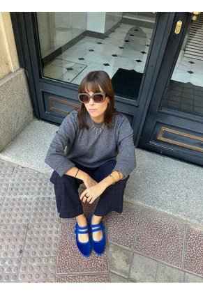 Baleta Terciopelo Antoine Blue ANTOINE BLUE-36 Azul