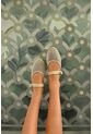Baleta Mary Jane Linen Imelda IMELDA-38 Beige de Flabelus