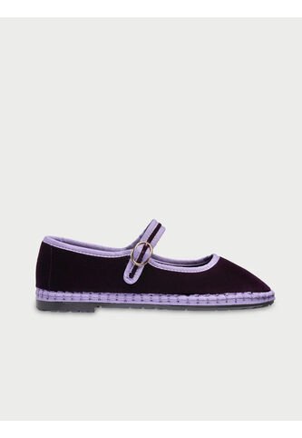 Baleta Mary Jane Velvet Linton LINTON-40 Morado Flabelus