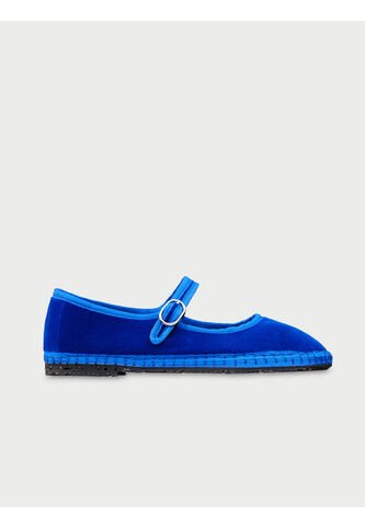 Zapatos Mary Jane Velvet Oe OE-41 Azul Flabelus