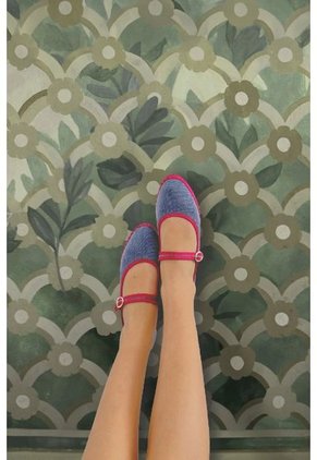 Zapatos Mary Jane Linen Fiorenza FIORENZA-41 Azul