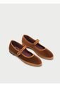 Zapatos Mary Jane Velvet Yoki YOKI-42 Marron de Flabelus