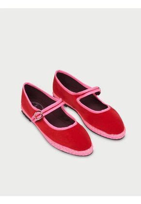 Zapatos Mary Jane Velvet Aurelie AURELIE-36 Rojo