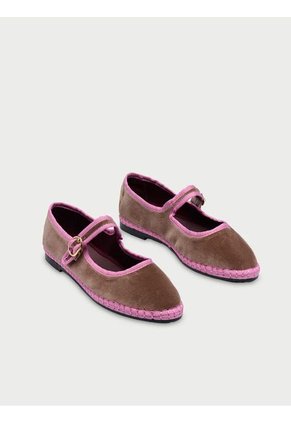 Zapatos Mary Jane Velvet Odiseo ODISEO-41 Marron