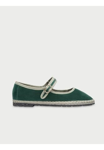Zapatos Mary Jane Velvet Jay JAY-38 Verde Flabelus