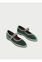 Zapatos Mary Jane Velvet Jay JAY-38 Verde de Flabelus