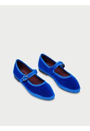 Zapatos Mary Jane Velvet Oe OE-41 Azul